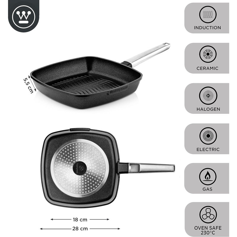 Non-Stick Aluminum Grill Pan / Griddle Set