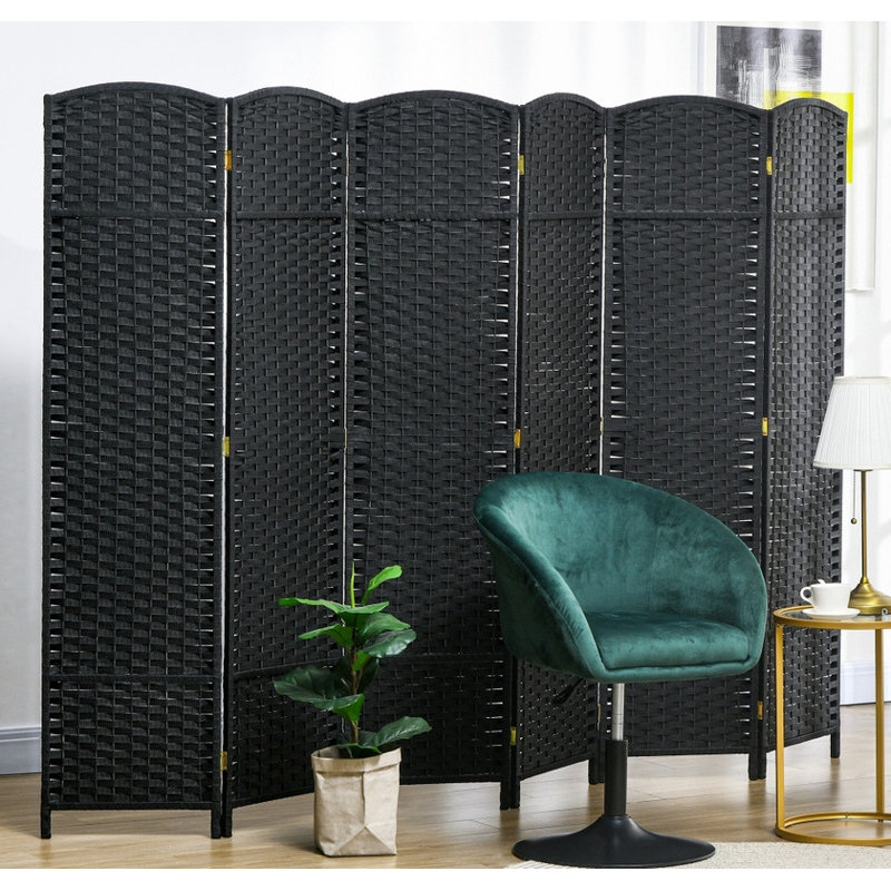 Paravent pliable 6 panneaux de 5,6 pi de hauteur - Paravent autoportant pour bureau à domicile, chambre à coucher et salon