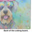 Schnauzer Hippie Dawg Glass Cutting Board Large