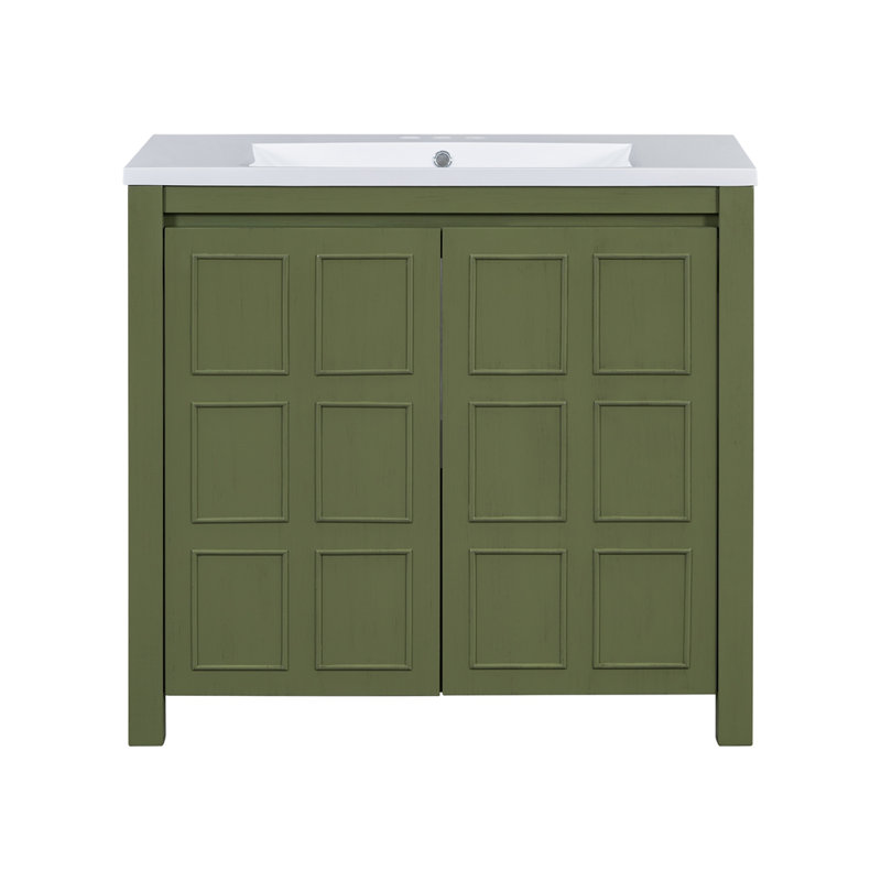 Organisateur de meuble-lavabo 36 po avec lavabo, ensemble d'armoire combiné, armoire de rangement pour salle de bain