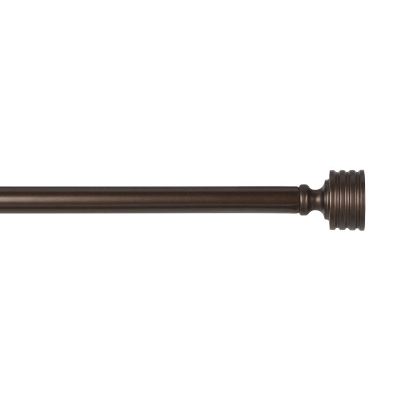 Tringle à rideaux simple réglable en fer 1 po, Bronze huilé