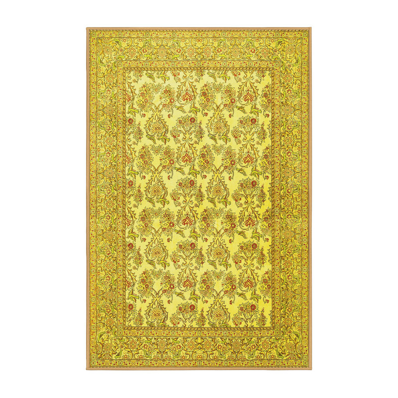 Annig Washable Oriental Indoor Rug, Rectangle 6' x 9'