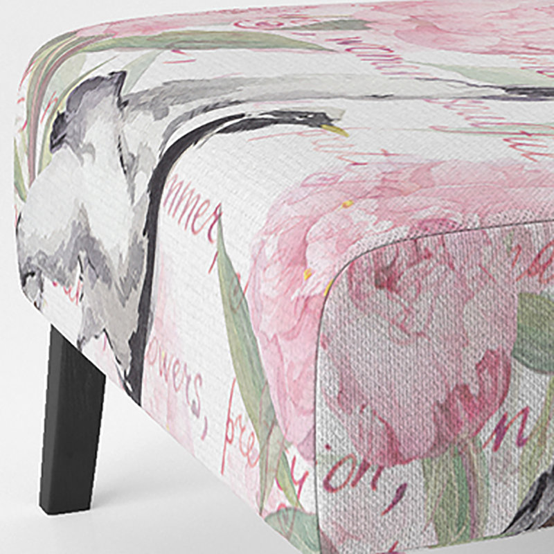 Fauteuil de chambre Crane Birds and Pink Flowers