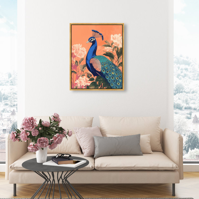 Peacock Garden Dance Canvas Animals Print by Oliver Gal, Canvas Unframed, 30"H x 24"W