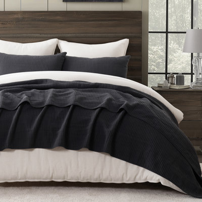 Ribbed Cotton Coverlet Set