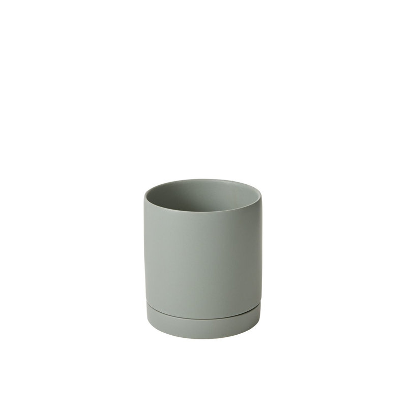 Pot de fleurs en céramique Carlotta, Vert, H 7 po x l 7 po x P 7 po