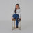 Upholstered Counter Stool with Metal Frame-85879813