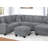 LAF Loveseat With USB Port Modern Style 5Pc Sectional Set Corner Wedge Armless Chair Cocktail Ottoman RAF Loveseat With Storage Fog Finish Primary Living Room-194217405