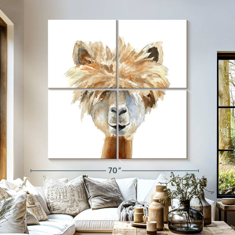 Brampt Llama With Bangs, 57" H x 57" W