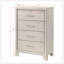 Armoire de chevet contemporaine à 4 tiroirs 1Pc-1012993158