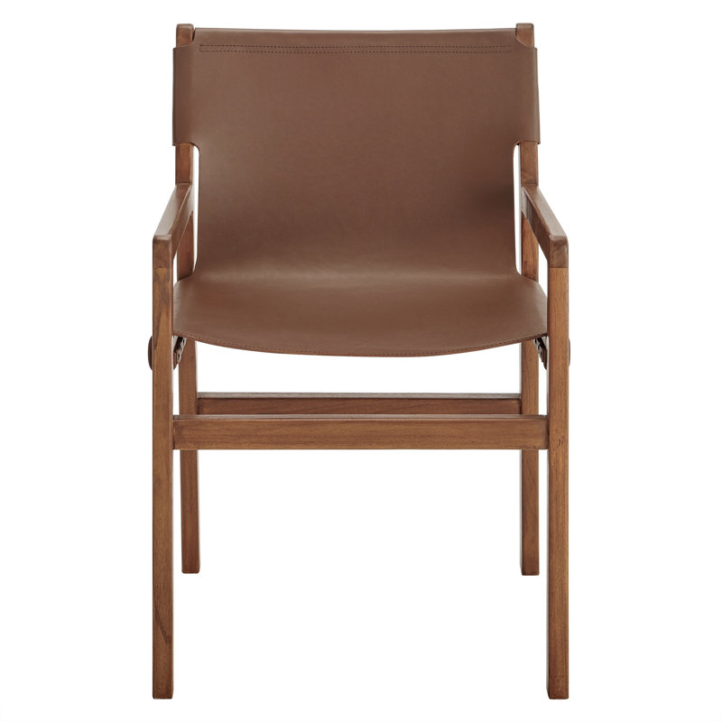 Sonora Leather Dining Chair, Nutmeg Brown