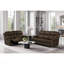 Causeuse inclinable Brenda Brown Console, 2 porte-gobelets et console