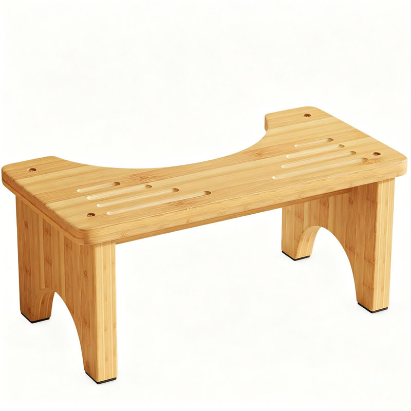 Tabouret de toilette en bambou pour adultes