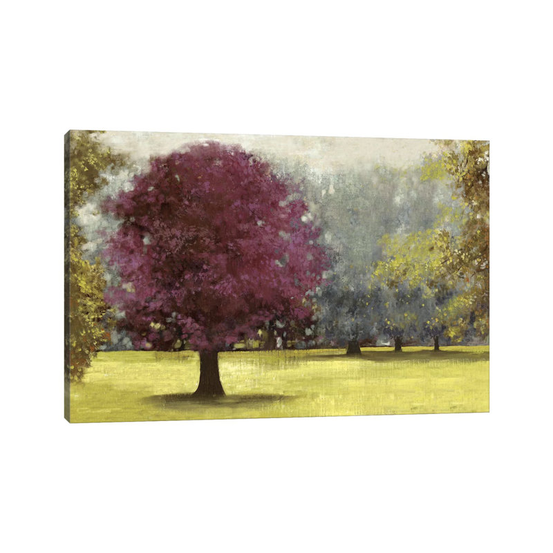 Summer Days, Plum by PI Studio - Wrapped Canvas Print, 20.32 cm H x 30.48 cm W