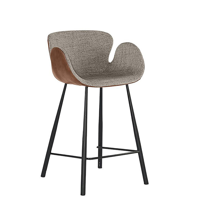 Waldo Counter Stool - November Grey / Cinnamon Brown, Bar Stool (30" Seat Height)
