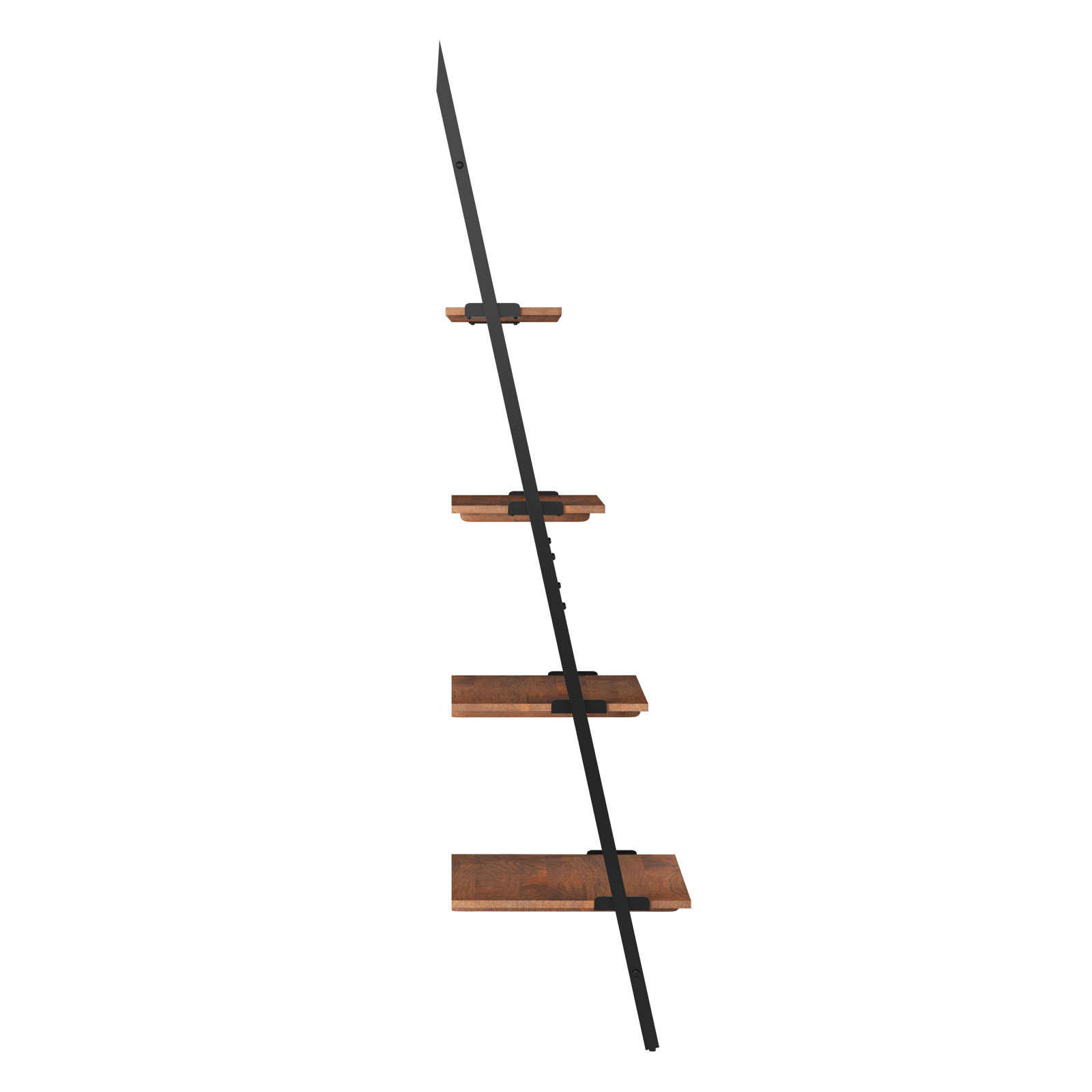 Innes Narrow Ladder Bookcase, Walnut, (4 Shelves) 74" H x 24" W x 18" D