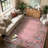     Floral Vintage Washable Pink 6x9 Area Rug with Non Slip Backing - Low Pile Durable Carpet for Living Room, Bedroom, Dining Room or Office Decor-1885595698