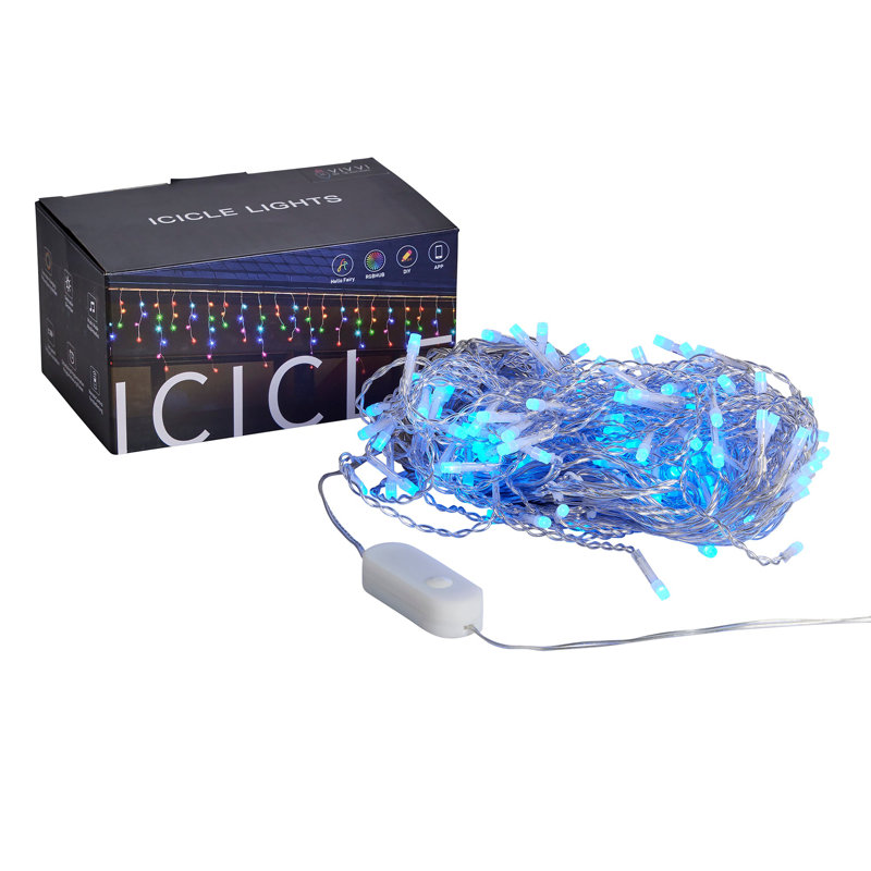 Vivvi App Based Icicle Lights, 16.4' 143 LEDs