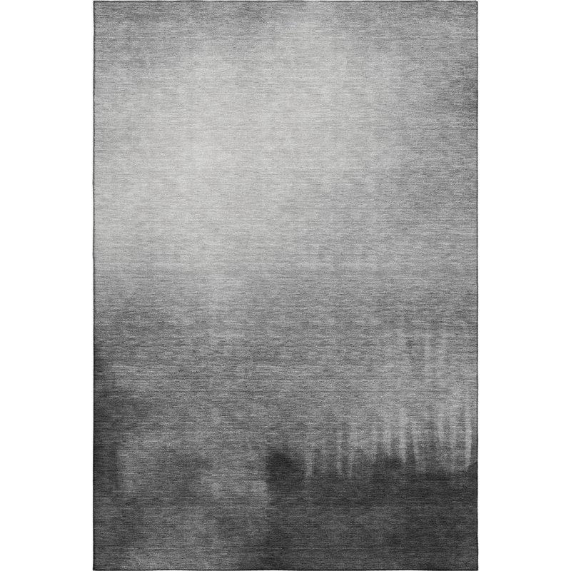 Premium Machine Washable Mayfield AMF2420 Ombre Rug, Gray, 3' x 5'