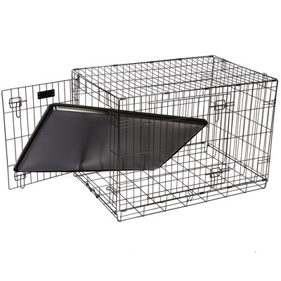 Ellianna Collapsible Pet Crate with 2 Doors