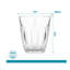 Argon Tableware Fluted Drinking Glasses - Ribbed Fluted Coffee Juice Glassware Tumblers Set-2085046-6801164