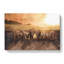 Herd Of Elephants On A Dusty Road - Wrapped Canvas-56640125