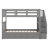 Twin-Over-Twin Bunk Bed With Three Drawers, Soild Wood Stairway Bunk Bed With Storage And Guard Rail-1102190006
