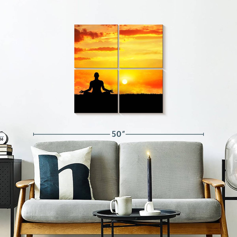 Kerrick Sunset Yoga Meditation, H 26 po x l 26 po