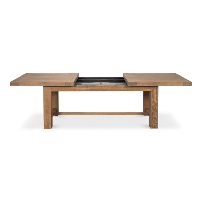 Bauhaus Extendable Oak Solid Wood Dining Table