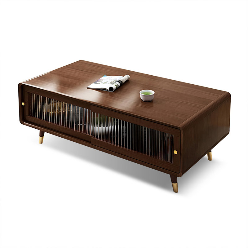 Solid + Manufactured Wood Round Coffee Table, Brown