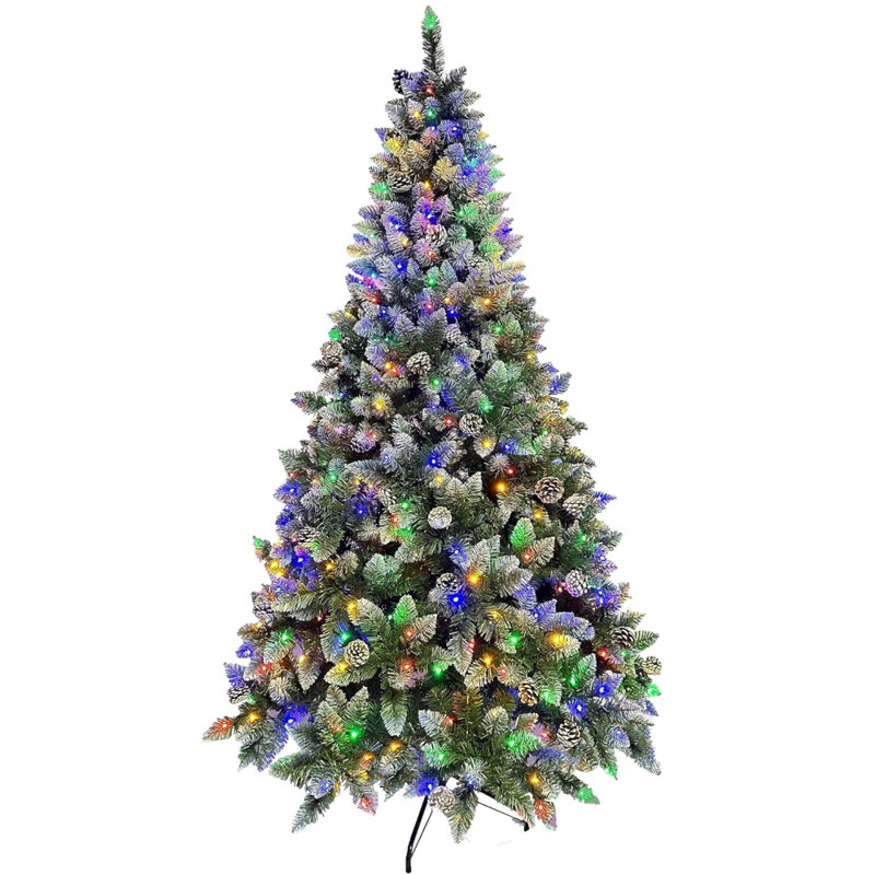 Lighted Artificial Christmas Tree, 7'