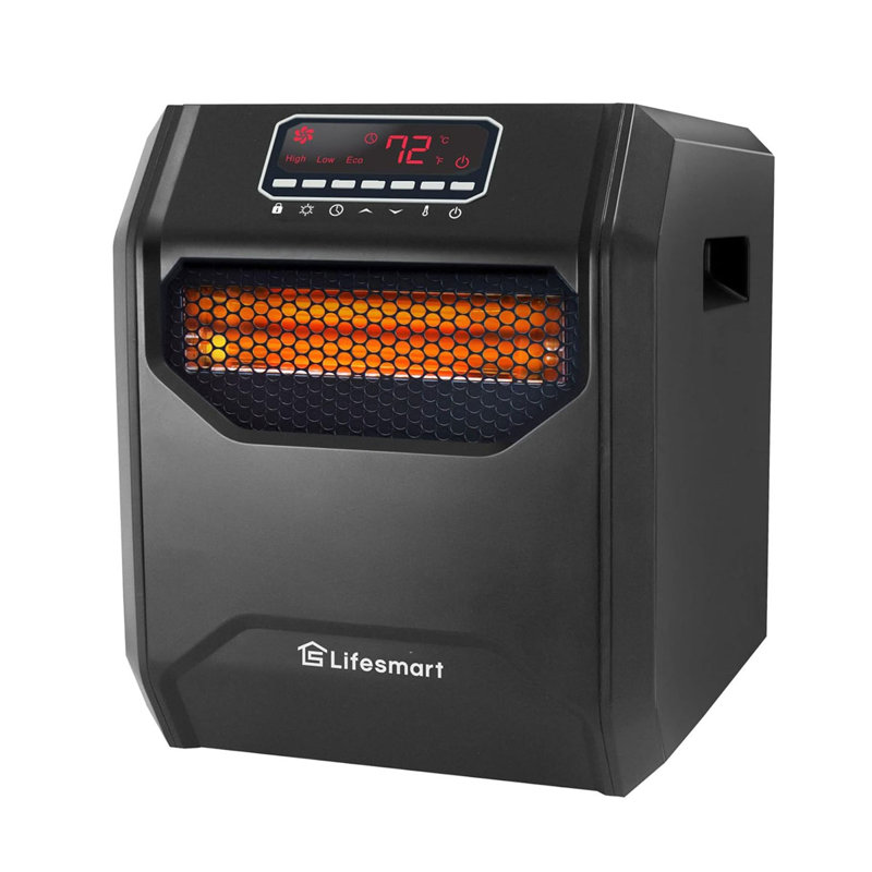 Chaufferette infrarouge LifeSmart, 1500 watts avec télécommande et affichage numérique, noir
