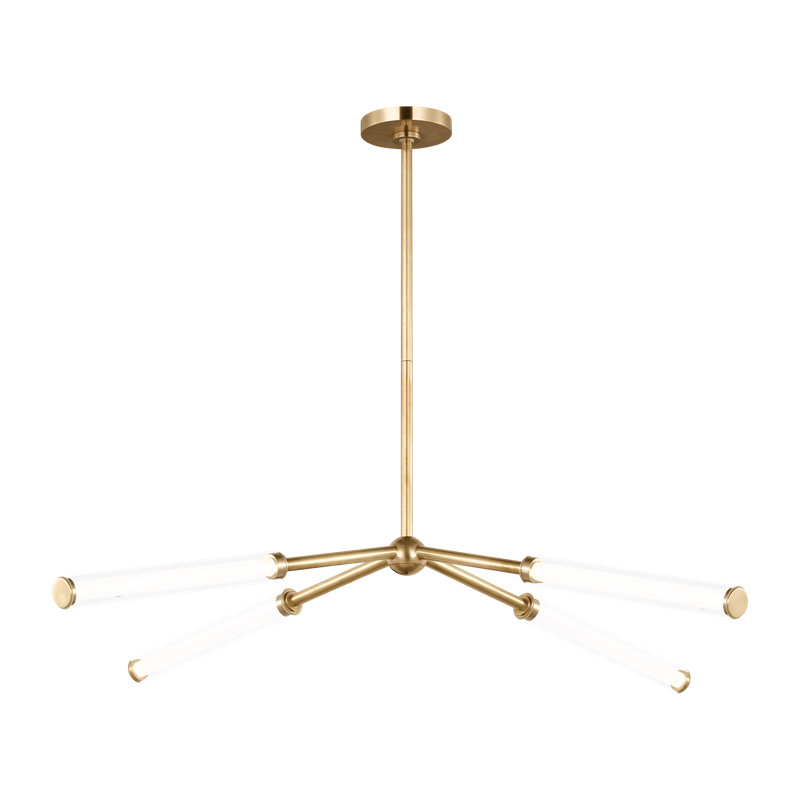 Poza 4 - Light LED Chandelier, Hand-Rubbed Antique Brass