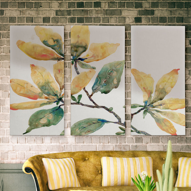 " Flowering Branch II " 3 - Pieces, 24" H x 36" W x 1.5" D