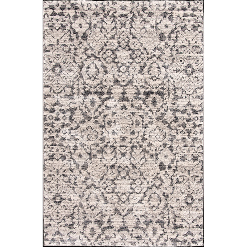 Tapis d'intérieur / intérieur en polyester Bungalow Rose Purdue Tevin, Rectangle 4 pi 11,1 po x 7 pi 6,6 po