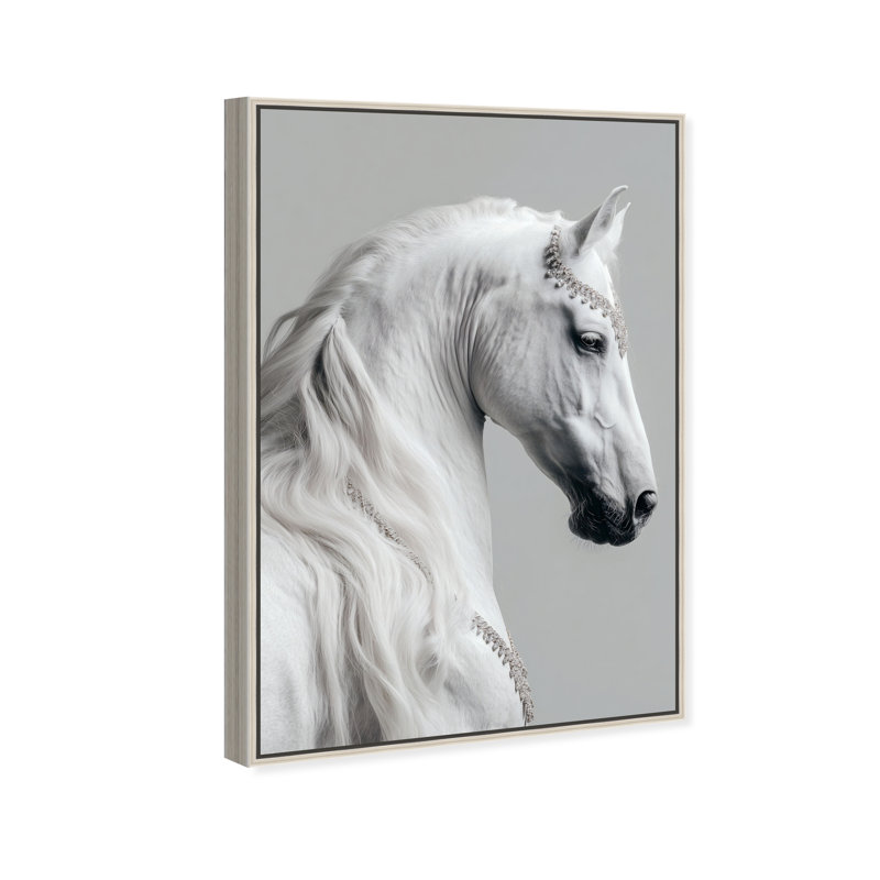 Jeweled Mane I Print by Oliver Gal, 31" H x 21" W, Silver Floater Frame