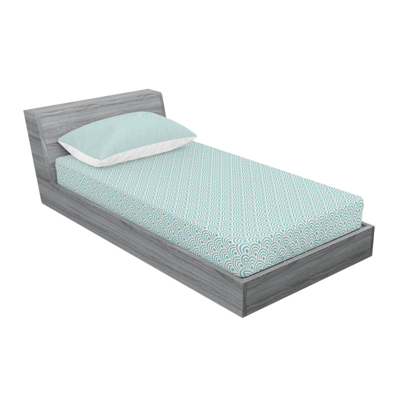 Microfiber Geometric Sheet Set, Twin XL Sheet Set with Fitted Sheet