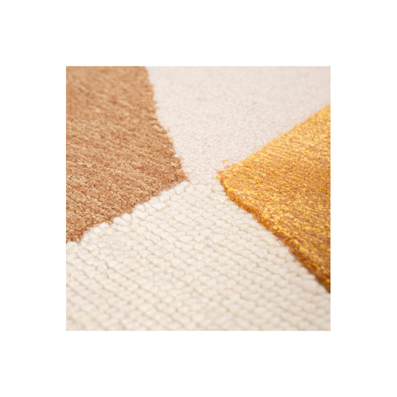 Rug Geometric Area Rug in Mustard