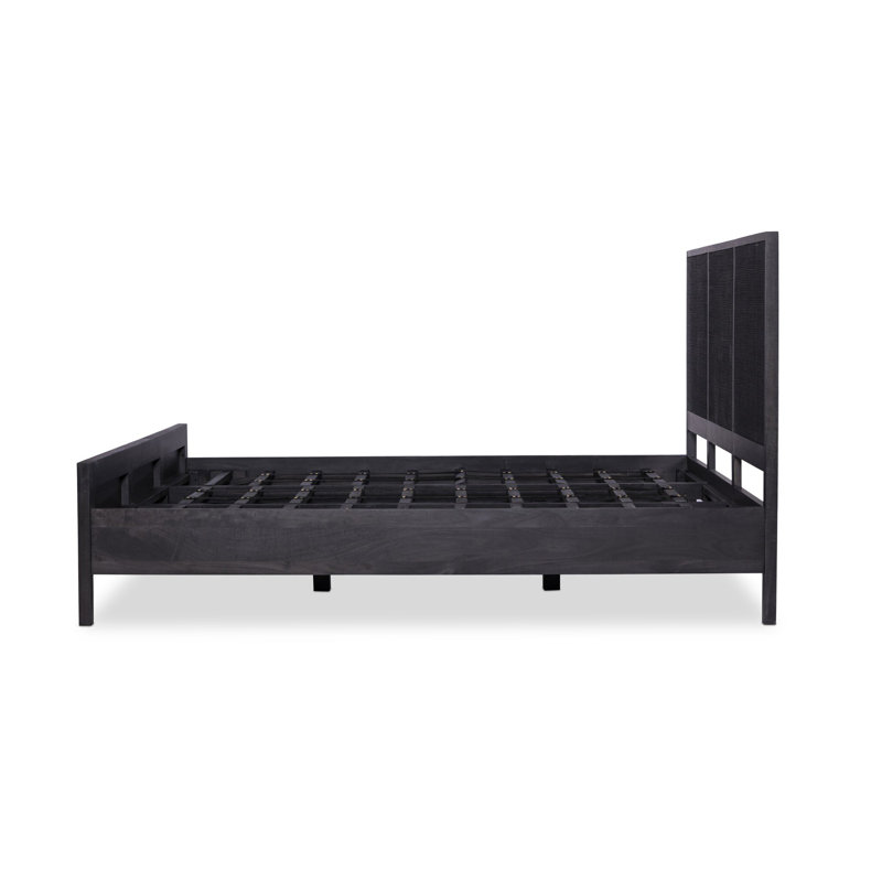 Sydney Bed, King, Black Wash W/ Black Cane