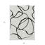 Tapis intérieur lavable abstrait 8 pi x 10 pi blanc