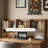 Walnut Rectangular Solid Wood Executive desk with drawers desk-1062455344