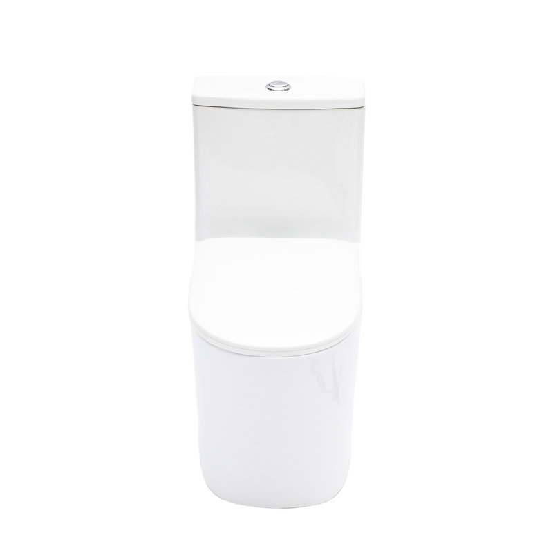 12 - Inch Rough In Toilet, White Ceramic, 1.1/1.6 Dual Flush, Siphon Jet, 800G Map, Soft Closing Pp Seat, Quiet And Powerful Flush Ceramic Toilet For Bathroom, Jet With Operation