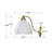 Transitional Brass Frosted Flower Glass Wall Sconce Vanity Lighting