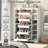 Modern LED Shoe And Handbag Storage Cabinet With 5 Drawers And 12 Shelves,  Shoe Rack Organizer For Closet, Entryway