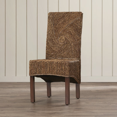 Chaise d'appoint en bois d'acajou massif Bilyeu