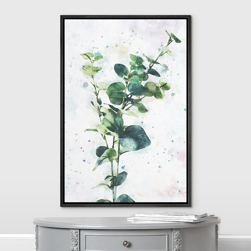 Aquarelle, vert, forêt, plantes, nature, plantes, illustrations, minimalisme, rustique, détente, calme, Noir