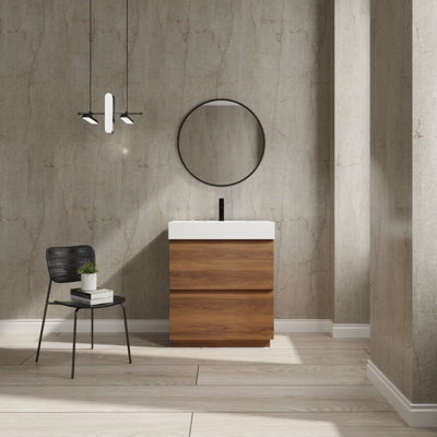 Meuble-lavabo simple 30 po avec plateau en résine Winnie