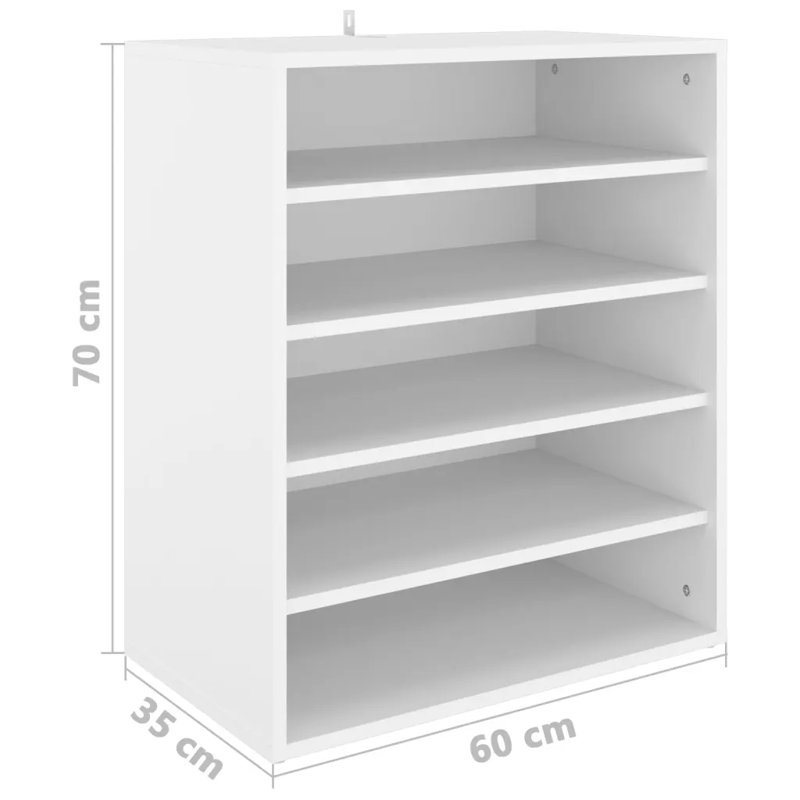 Shoe Cabinet Engineered Wood, White