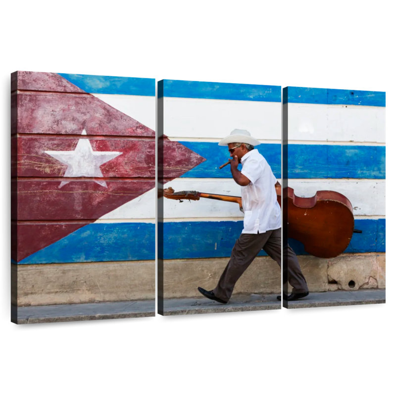 Abarca Cuban Cellist, 24" H x 38" W