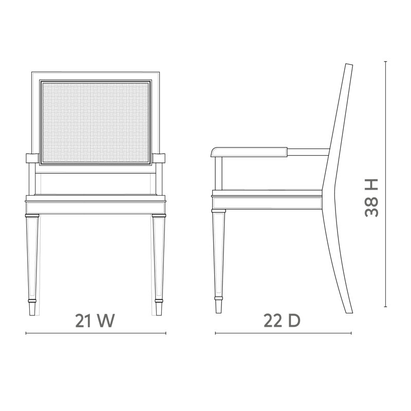 Arm Chair, Eggshell White